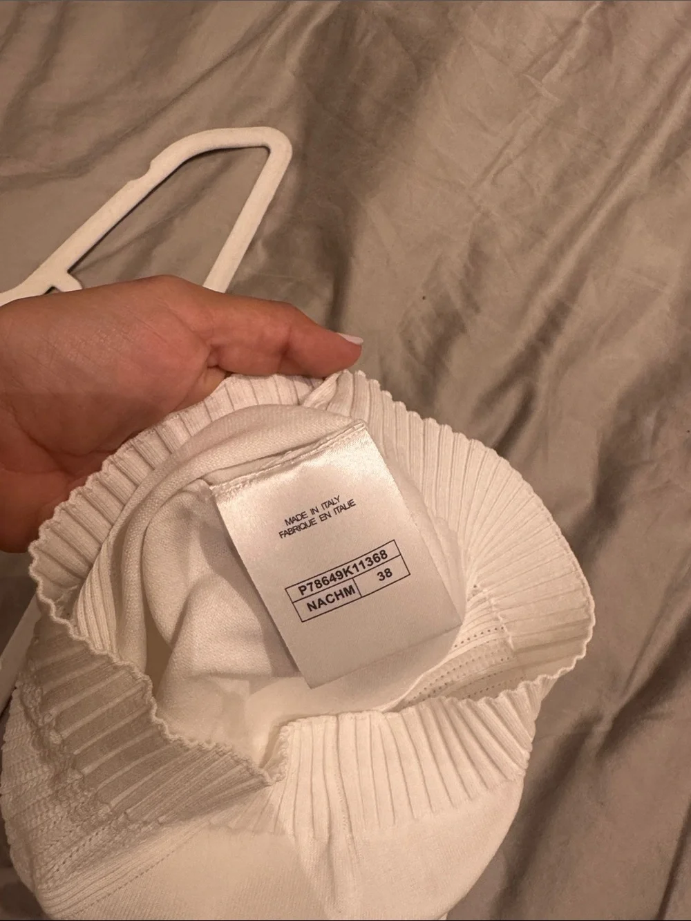 CHANEL White Knit Tank Top